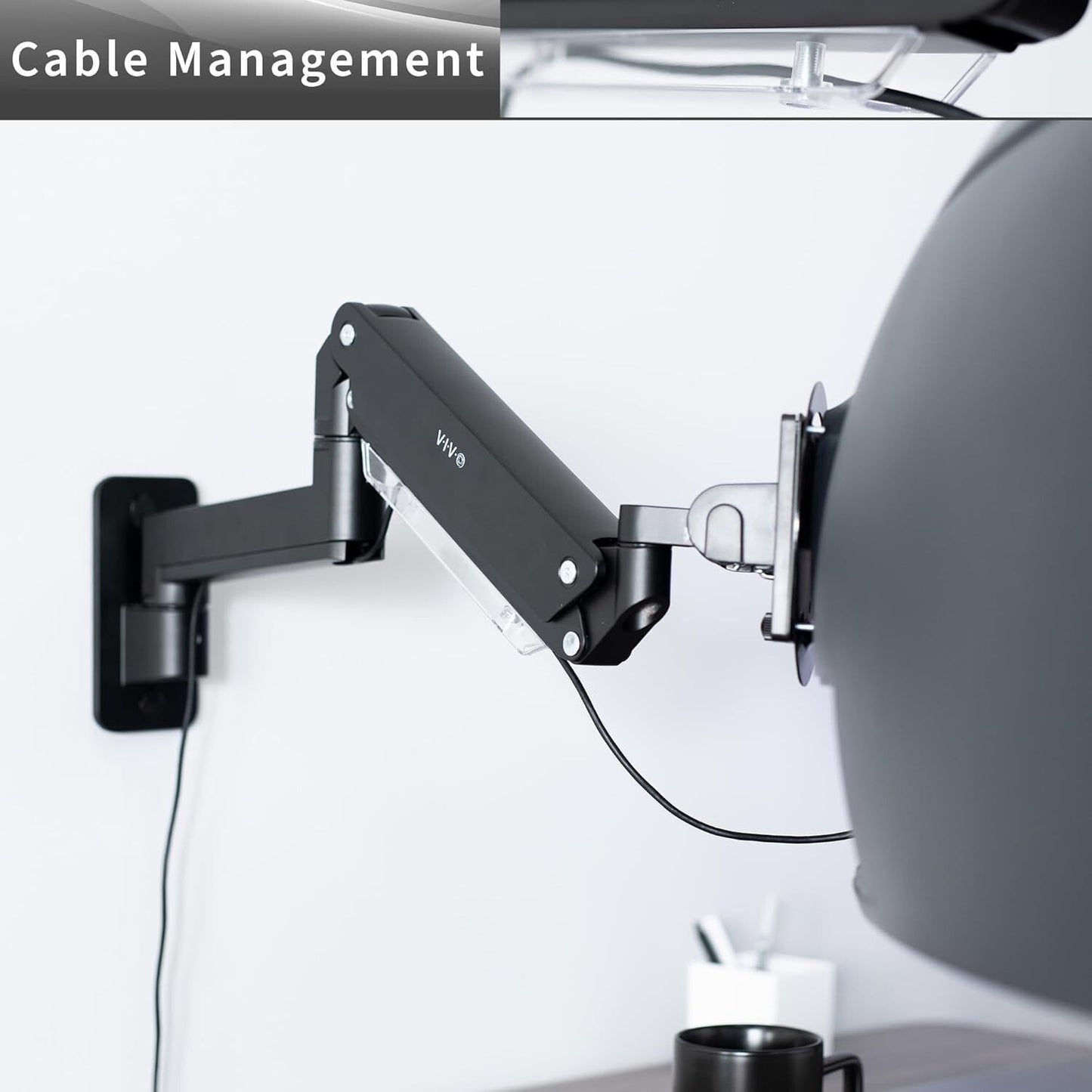 VIVO Premium Aluminum Heavy Duty Monitor Arm for Ultrawide Screens up to 49 inch