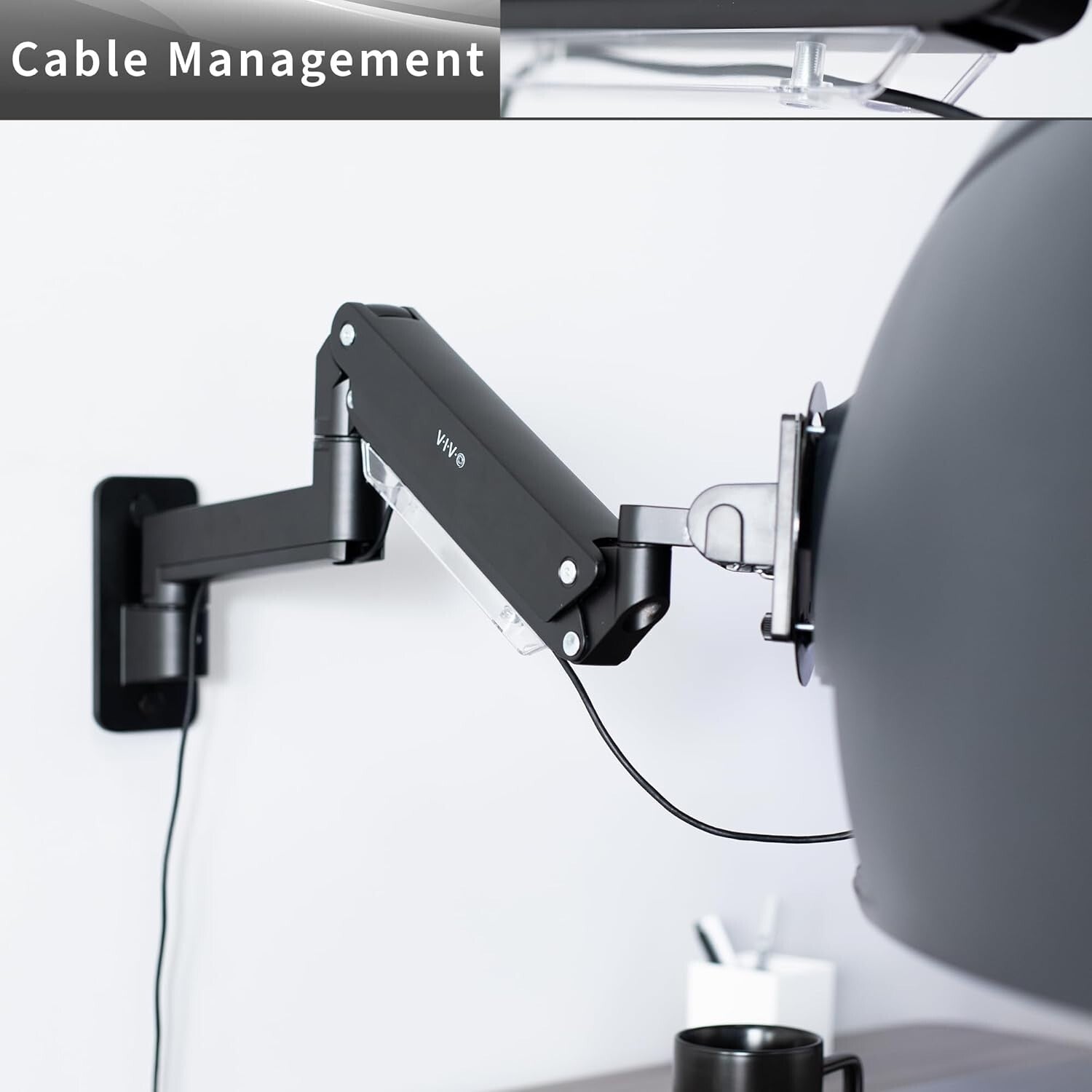 VIVO Premium Aluminum Heavy Duty Monitor Arm for Ultrawide Screens up to 49 inch