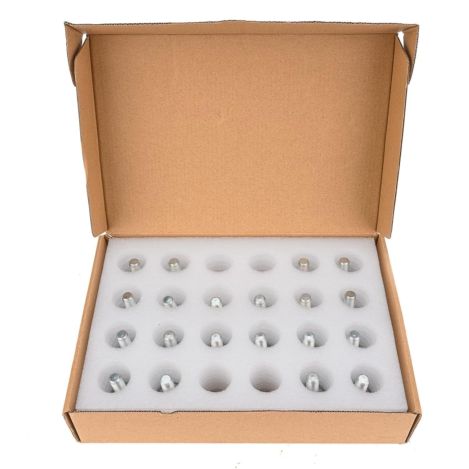 611-005 Wheel Lug Bolts, M12-1.25, 19mm Hex, 25mm Thread, 20pcs