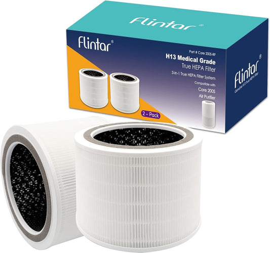 Flintar Core 200S True HEPA Replacement Filters, Compatible with LEVOIT Core 200