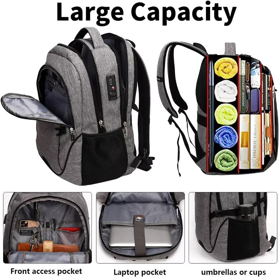 Anti Theft Laptop Backpack Travel Backpacks with usb Charging Port for Women ...