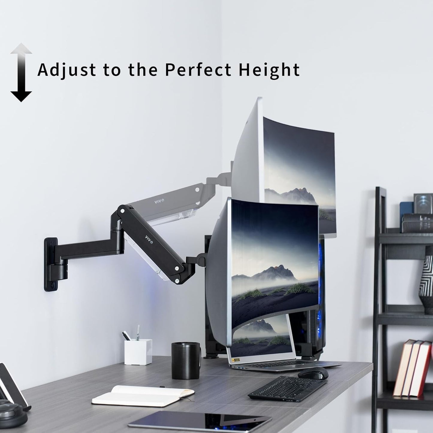 VIVO Premium Aluminum Heavy Duty Monitor Arm for Ultrawide Screens up to 49 inch