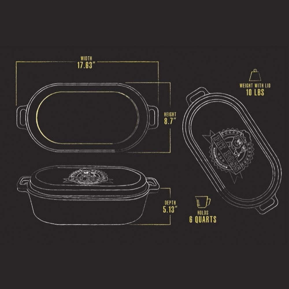 Pit Boss 6qt. Cast Iron Roaster with Lid