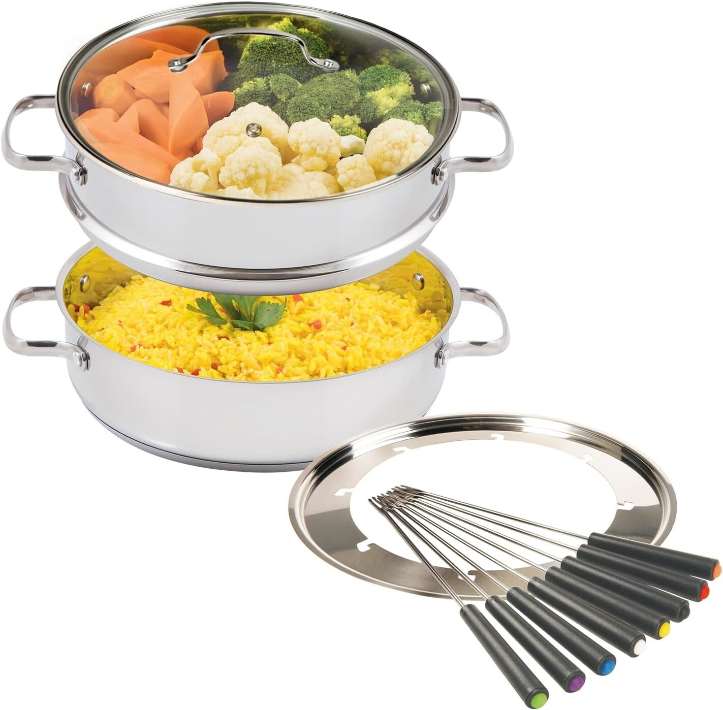 Nuwave Design-18/8 Stainless Steel Cookware,Free of PTFE PFOA PFOS,