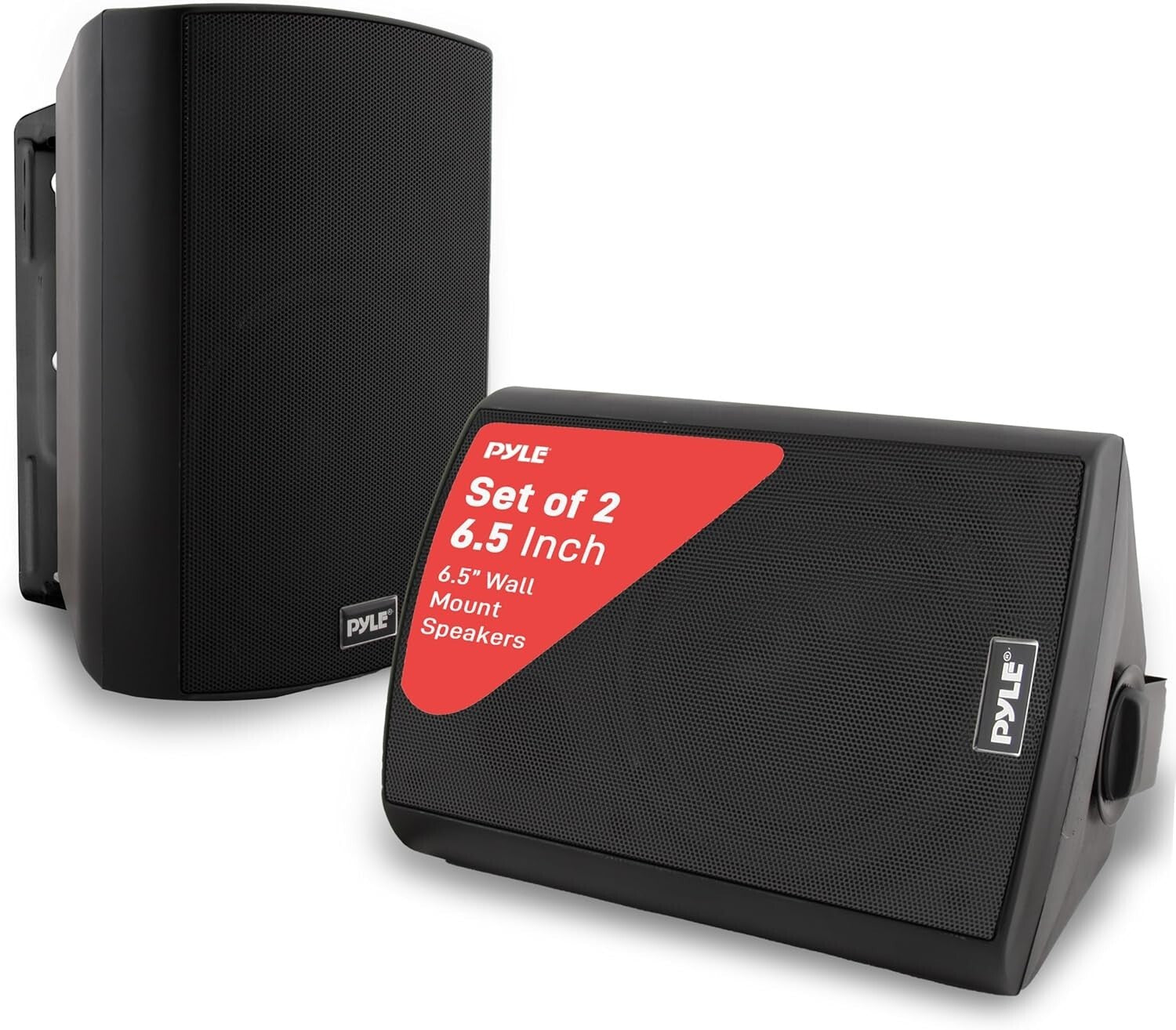 Pyle 6.5-Inch Wall Mount Waterproof Bluetooth Speaker System, Black (TESTED)