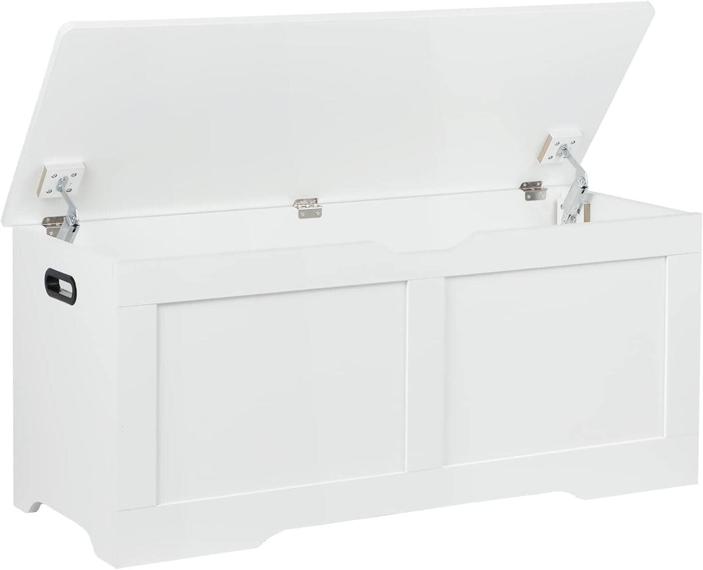 39.4 Inch Storage Chest, Wooden Storage Bench, Toy Chest with 2 Safety Hinges