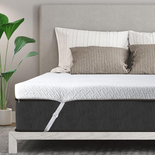 3 Inch Gel Memory Foam Mattress Topper King Size High Density Cooling Pad Pressu