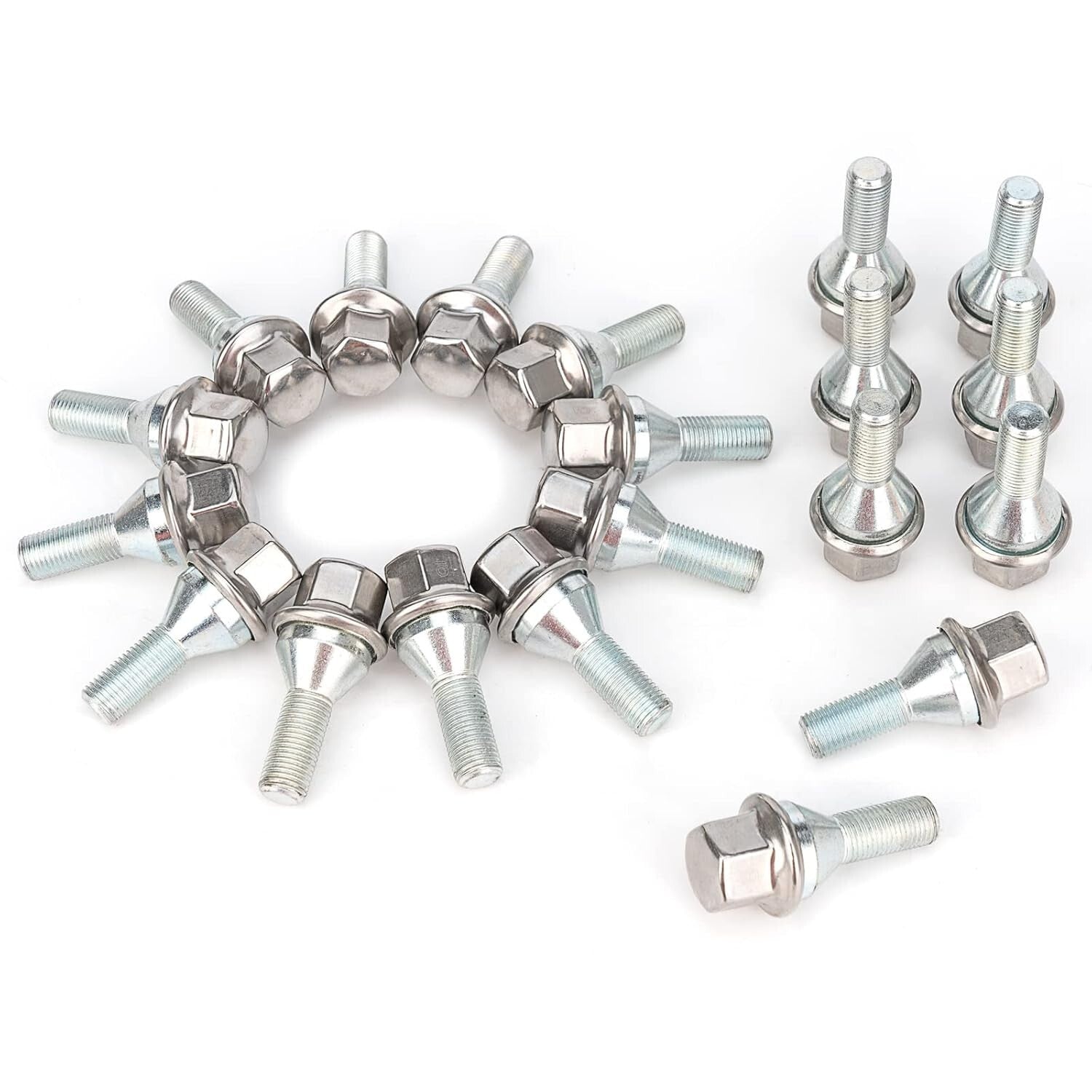 611-005 Wheel Lug Bolts, M12-1.25, 19mm Hex, 25mm Thread, 20pcs