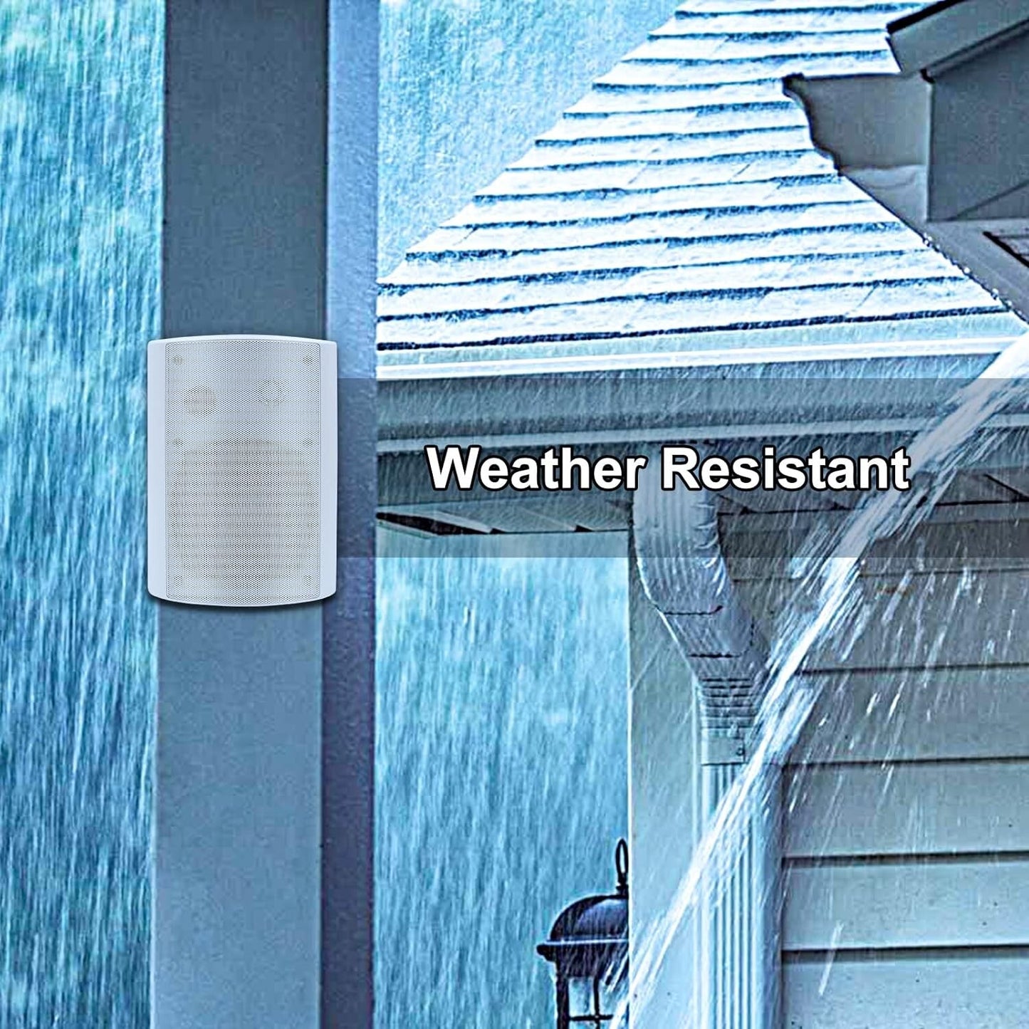 STUDIOFINIX 5.25 Inch 600W Outdoor Speakers Waterproof Wired, Passive Wall Mount