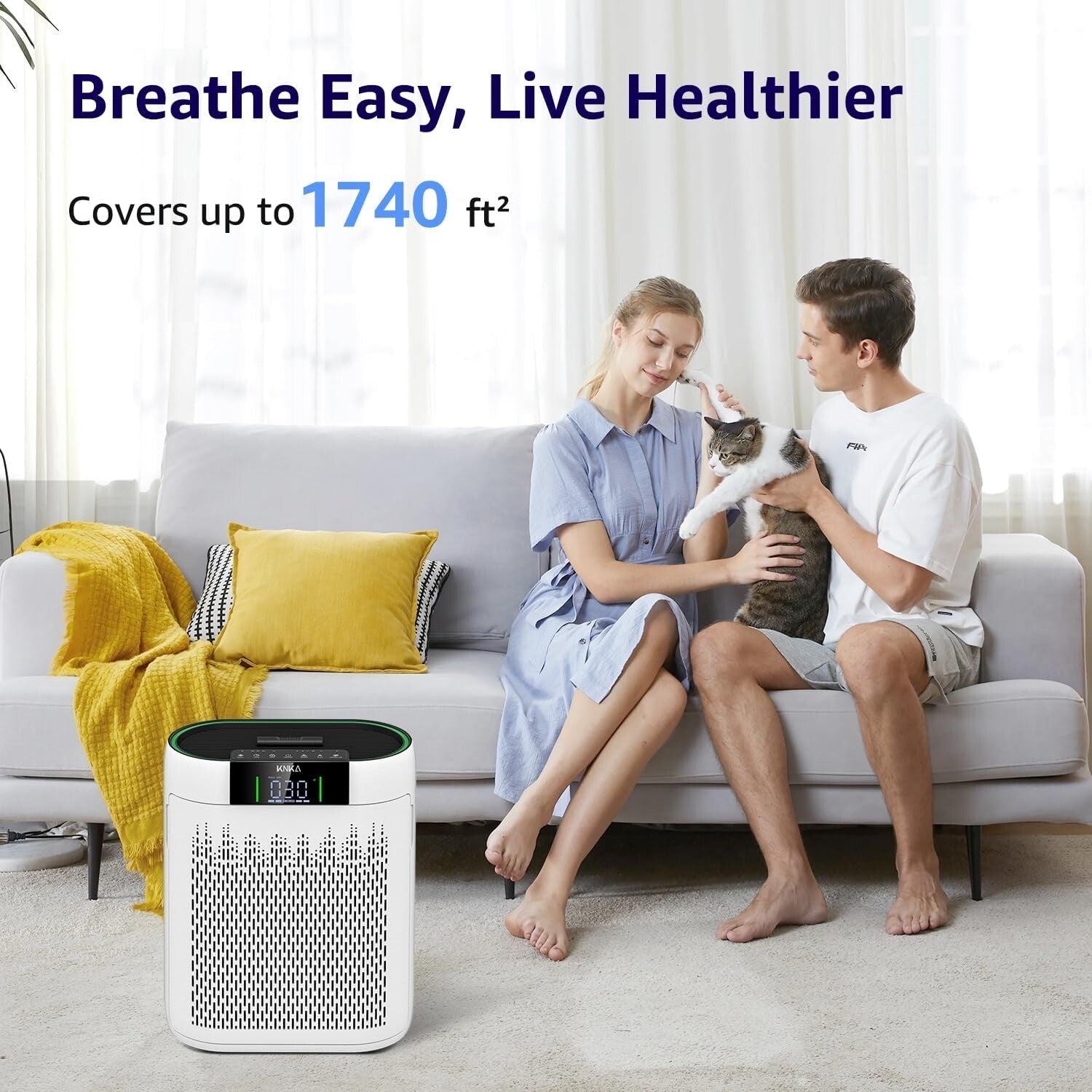 Air Purifiers for Home, Large Room, Bedroom up to 1740 sq ft, Hepa Air Purifier