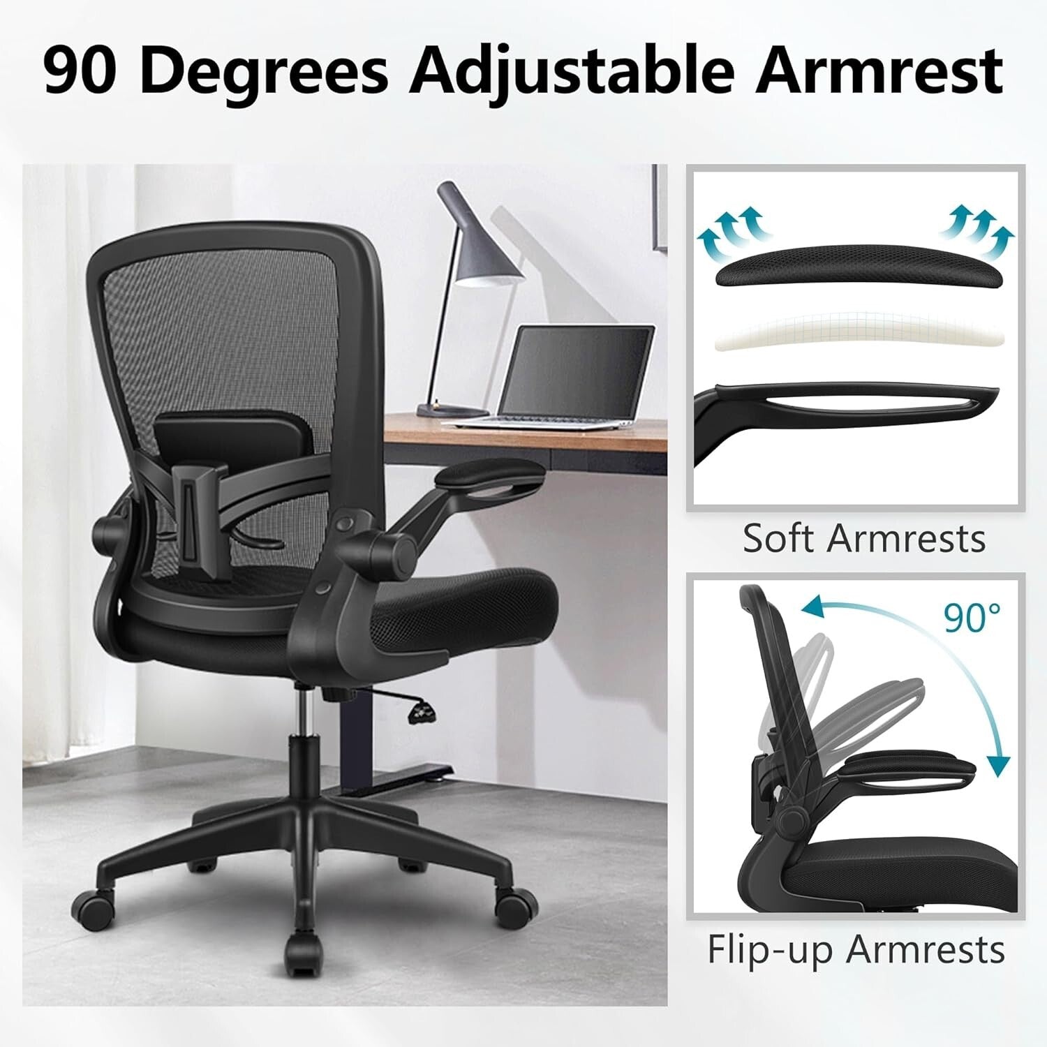 FelixKing Office Chair, Ergonomic Desk Chair Breathable Mesh Chair, Black